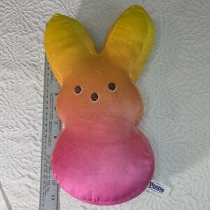 PEEPS Bunny Plush 12” Yellow Pink Ombre Rainbow Easter Stuffed Animal Nwot